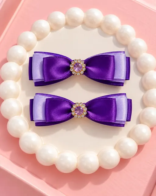 Violet Luxe Bow Pair
